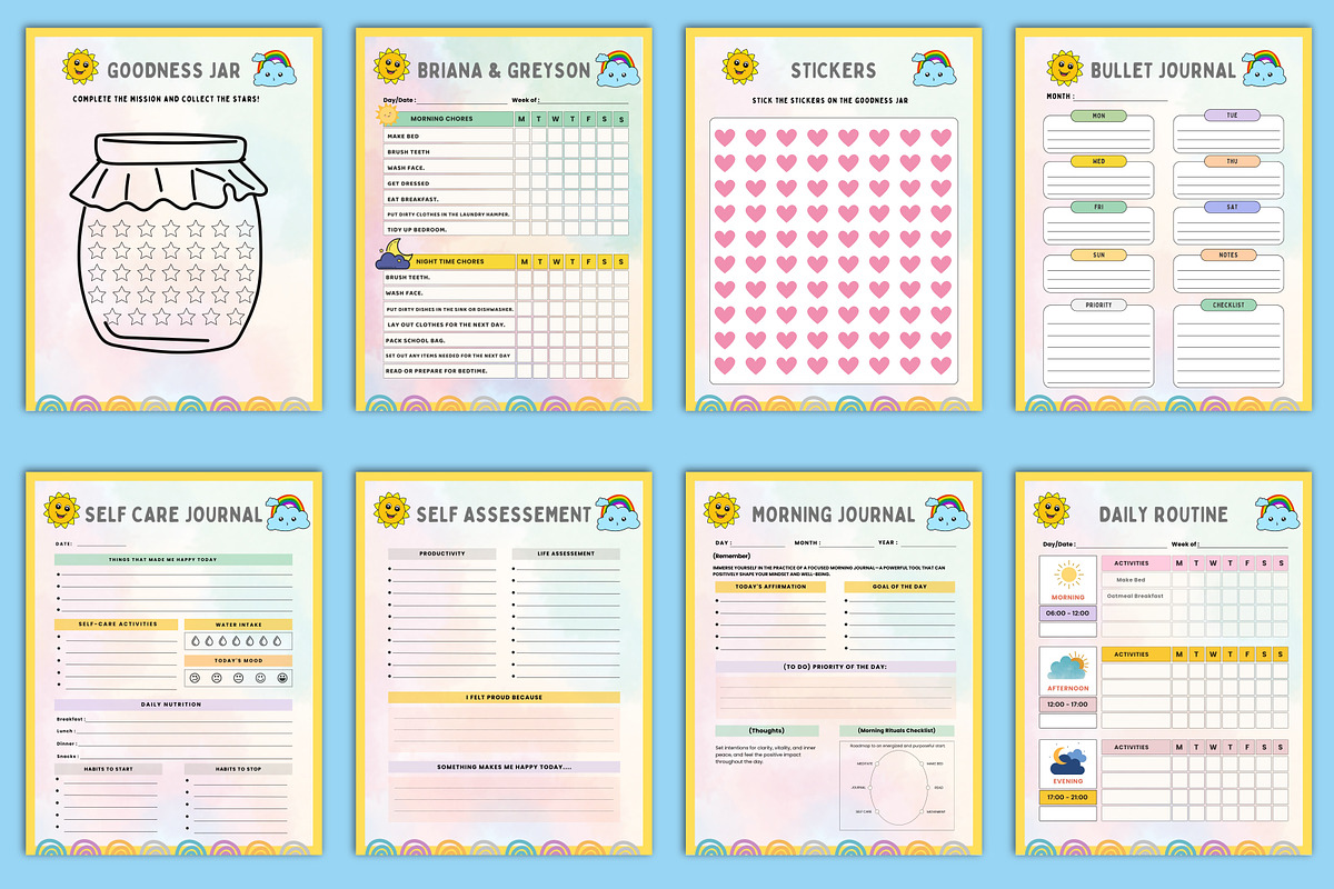 Editable Kids Daily Journal Canva, a Stationery Template by Designmela01 (Photo 4 of 5)