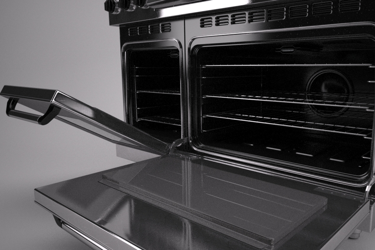 48 inch Gas Range Cooker, a Furniture 3D Model by kjpargeterimages (Photo 6 of 12)
