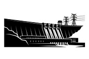 Hydroelectric Dam Power Silhouette, an Illustration by musafir_fashion (Thumbnail 6 of 16)