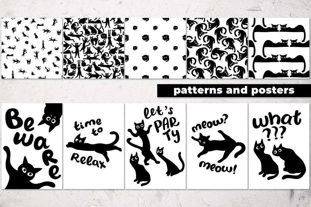 Black cats are fun!, an Animal Illustration by pineart (Photo 3 of 6)