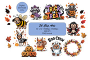 Cute Halloween Animals, 36 Clip Arts, an Object Graphic by Kat's Artful Creations (Thumbnail 1 of 18)