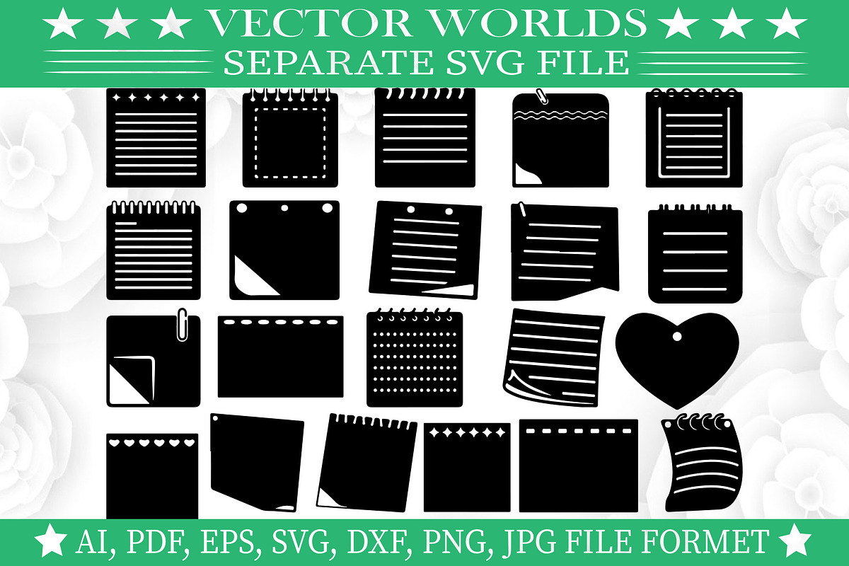 Sticky Notes SVG, Sticky Notes SVG, an Object Graphic by VectorWorlds (Photo 1 of 3)