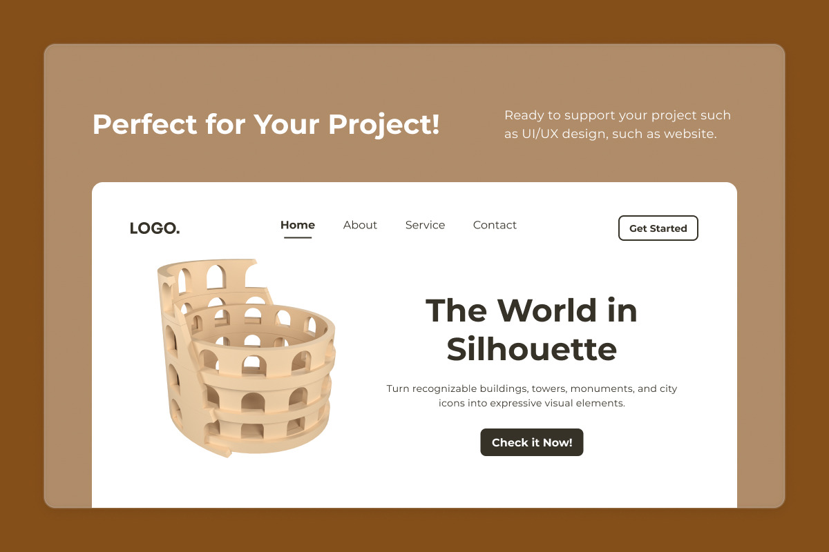 Famous World Architecture 3D Icons, an Object Illustration by twinstd (Photo 5 of 6)