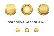 Gold Award Medal Badges Clipart Set, an Object Graphic by Minty Fresh Graphics (Thumbnail 3 of 4)