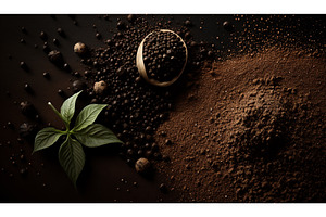 black peppercorns on the table, a Food Illustration by yanadjana