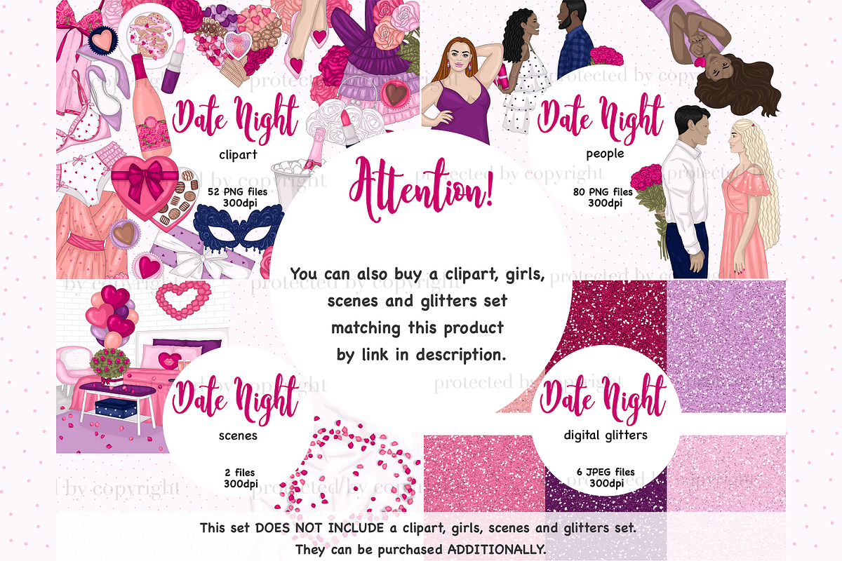 Date Night Patterns, a Pattern Graphic by GlamArtZhanna (Photo 4 of 4)
