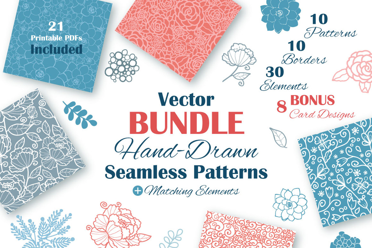10+ Vector Natural Textures Patterns, a Pattern Graphic by Oksancia's Surface Design (Photo 1 of 5)