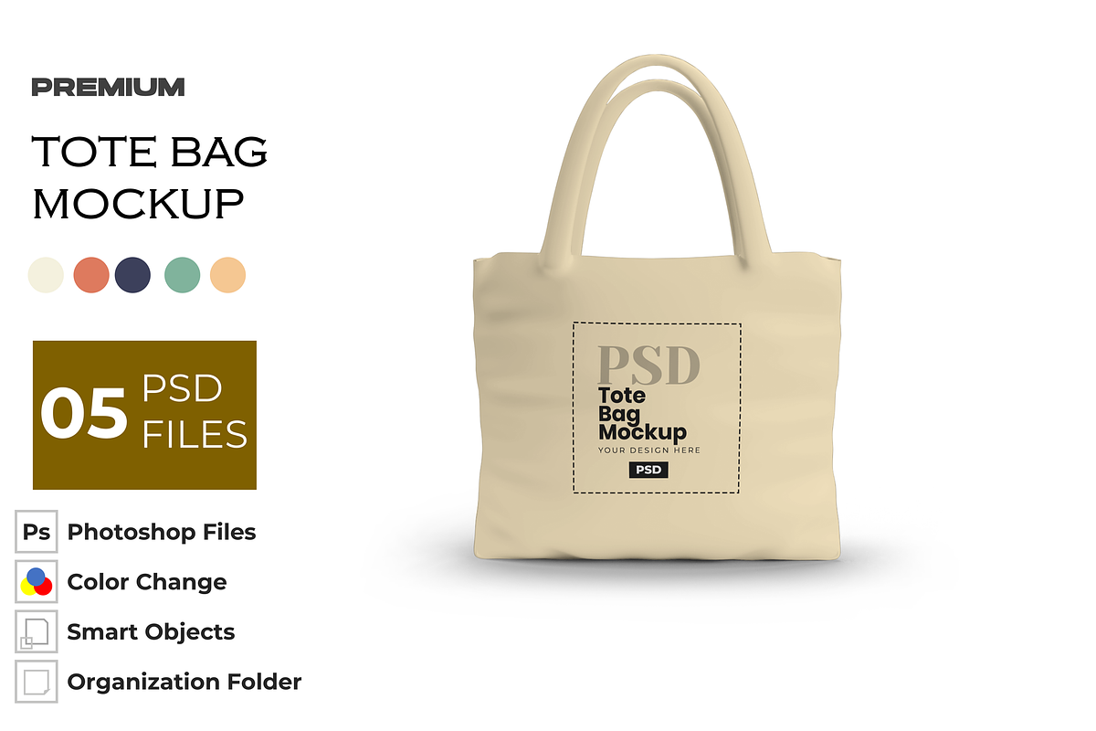 Tote Bag Mockup, a Product Mockup by DigitAuras (Photo 1 of 3)