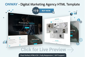 SaaS & Digital Marketing Agency HTML, a Bootstrap Template by Themeplaza