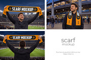 Soccer Scarf Mockup Set, a Merchandise Mockup by Country4k (Thumbnail 5 of 5)
