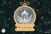 Christmas Snowglobe Ornaments SVG, a Decorative Illustration by svgocean (Thumbnail 5 of 13)