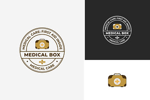 first aid kit emblem logo design art, a Branding & Logo Template by Pyruos ID
