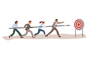 Business team of men and women, a Person Illustration by Vectorbuum