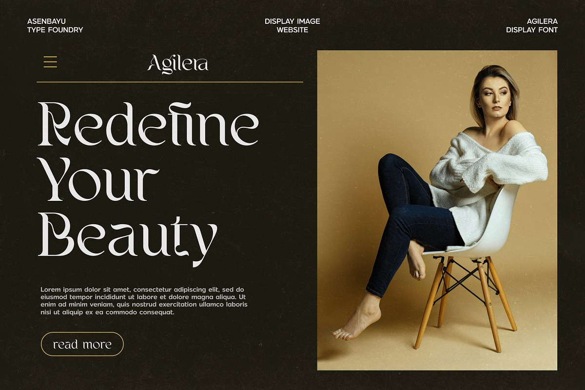 Agilera - Stylish Ligature Font, a Serif Font by Asenbayu (Photo 13 of 15)