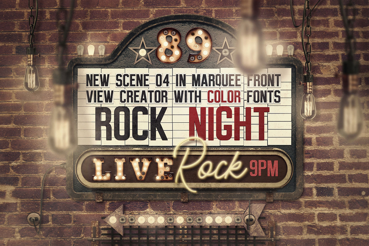 Marquee Front View - Color Fonts, a Font by TVartworks (Photo 10 of 12)