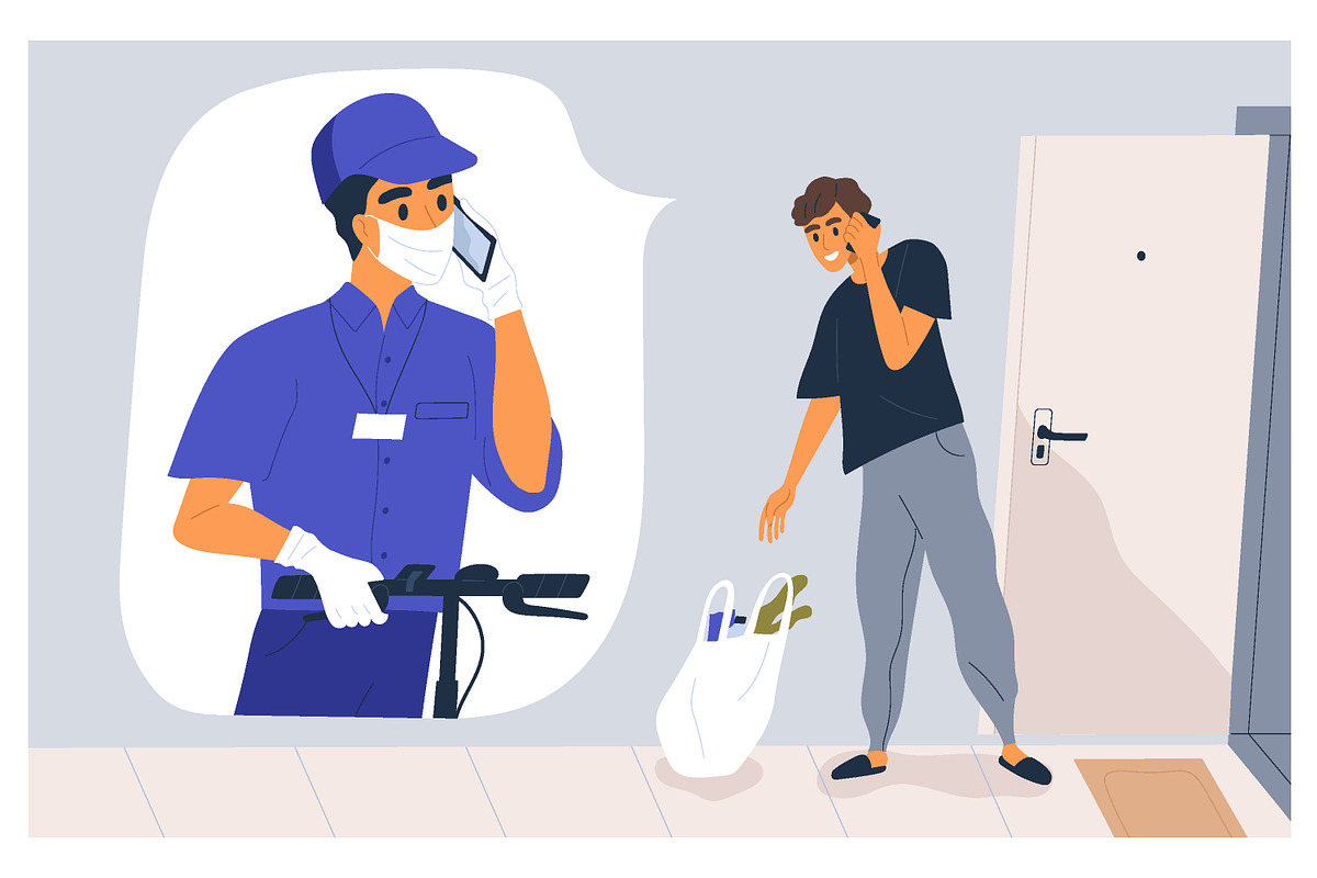Contactless delivery, a Person Illustration by Good Studio (Photo 1 of 3)