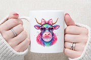 Coquette Highland Cow Bubblegum PNG, an Illustration by Sublimation Artist (Thumbnail 9 of 9)