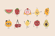 Cute Fruits Illustration Set, a Food Illustration by GravitaSign (Thumbnail 2 of 2)
