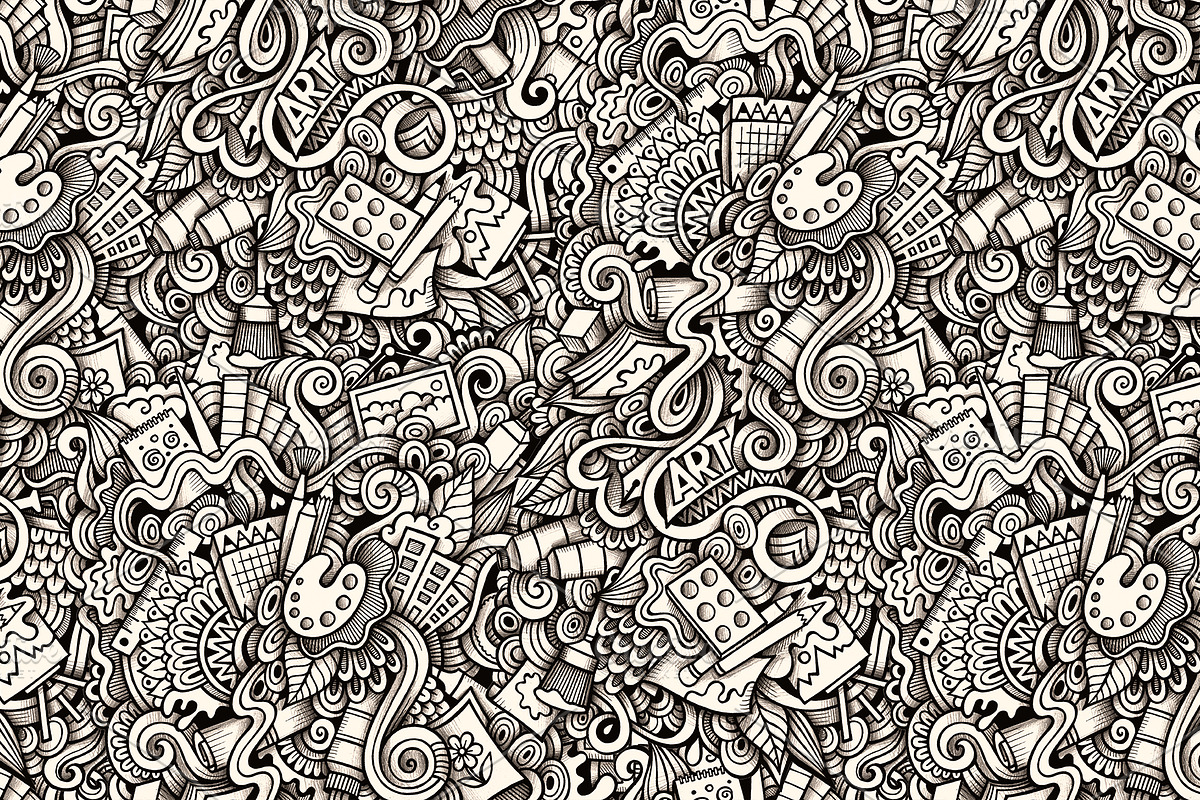 Art Graphics Doodles Patterns, a Pattern Graphic by BALABOLKA (Photo 2 of 6)