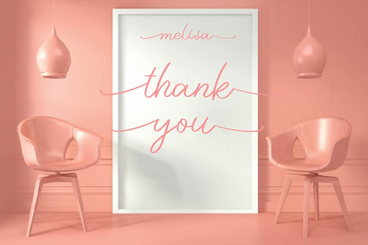 melisa, a Script Font by AMINMARIO (Photo 11 of 12)