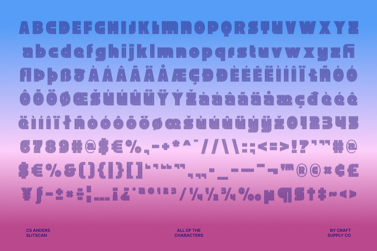 CS Anders Slitscan, a Sans Serif Font by Craft Supply Co. (Photo 8 of 8)