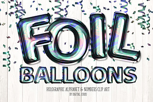 Holographic Foil Balloon Alphabet