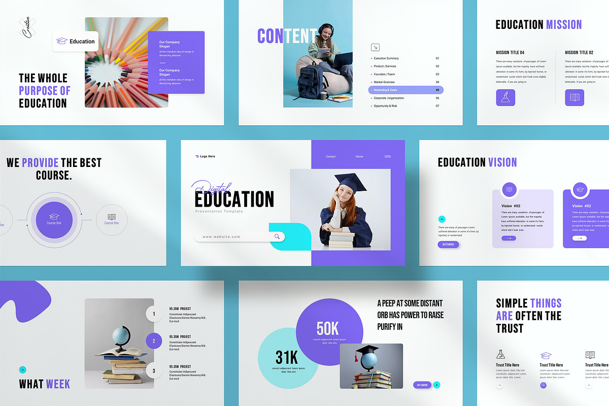 Digital Education Presentation, a Presentation Template by KreateTribe (Photo 1 of 6)