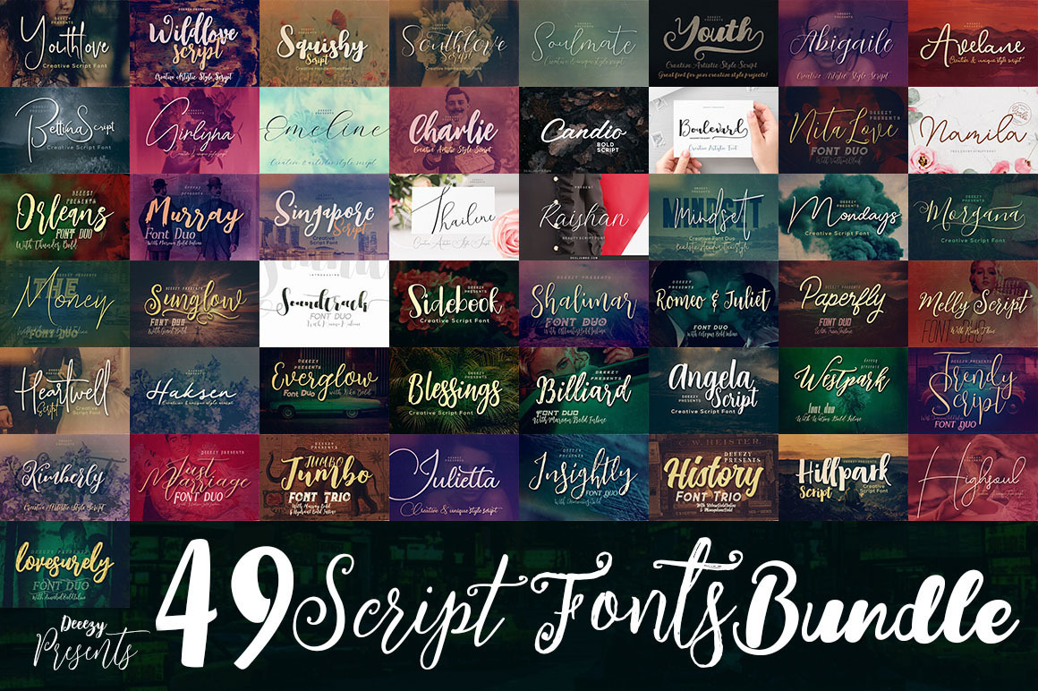 SALE 49 Script Fonts Bundle, a Script Font by Deeezy (Photo 51 of 51)
