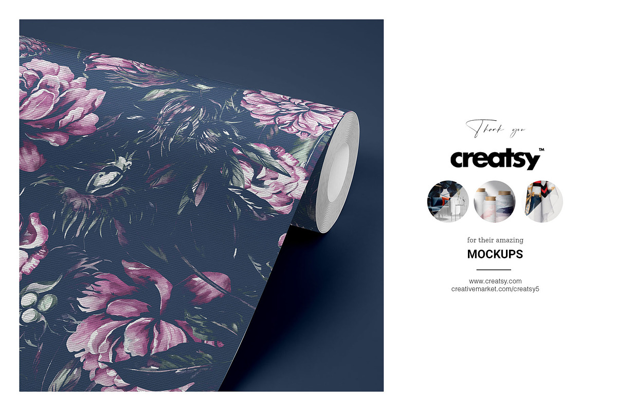 Sombre, Hand painted Watercolours!, a Pattern Graphic by Pink Linen (Photo 8 of 11)