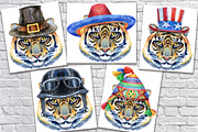 Watercolor orange tiger, an Animal Illustration by Watercolor fantasy (Thumbnail 3 of 5)