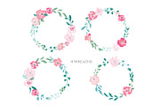 Pink Blush Flowers 'Dry Brush', a Decorative Illustration by GraphicsDish (Thumbnail 4 of 5)