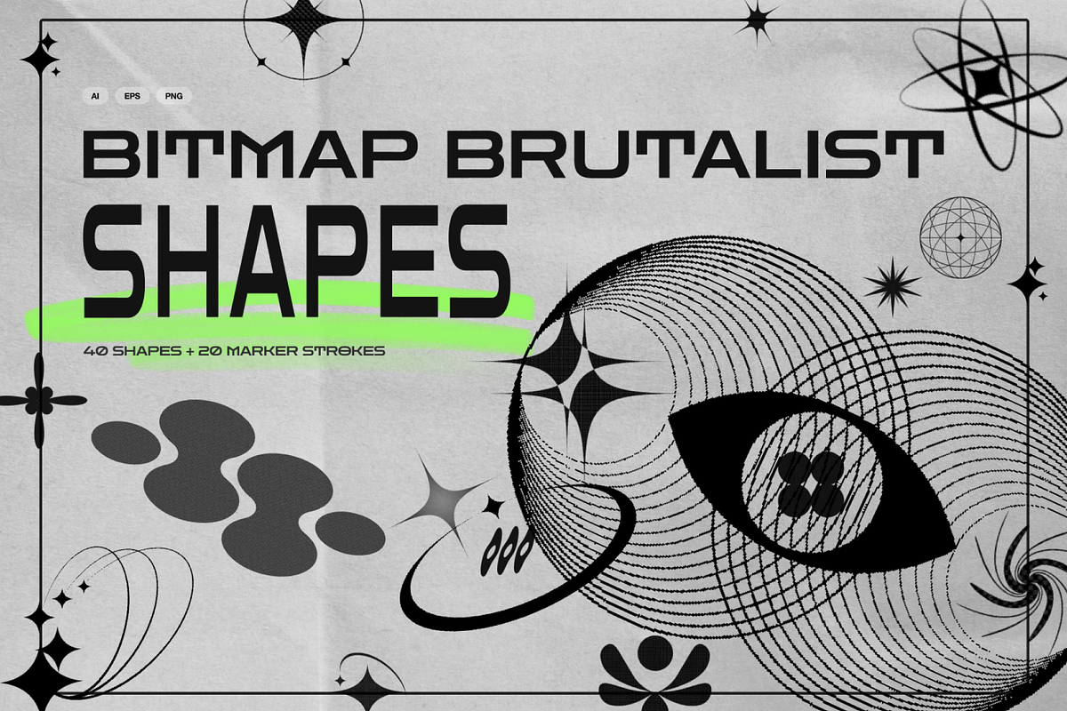 Bitmap Brutalist Shapes, an Object Graphic by Promo Graphics (Photo 1 of 7)