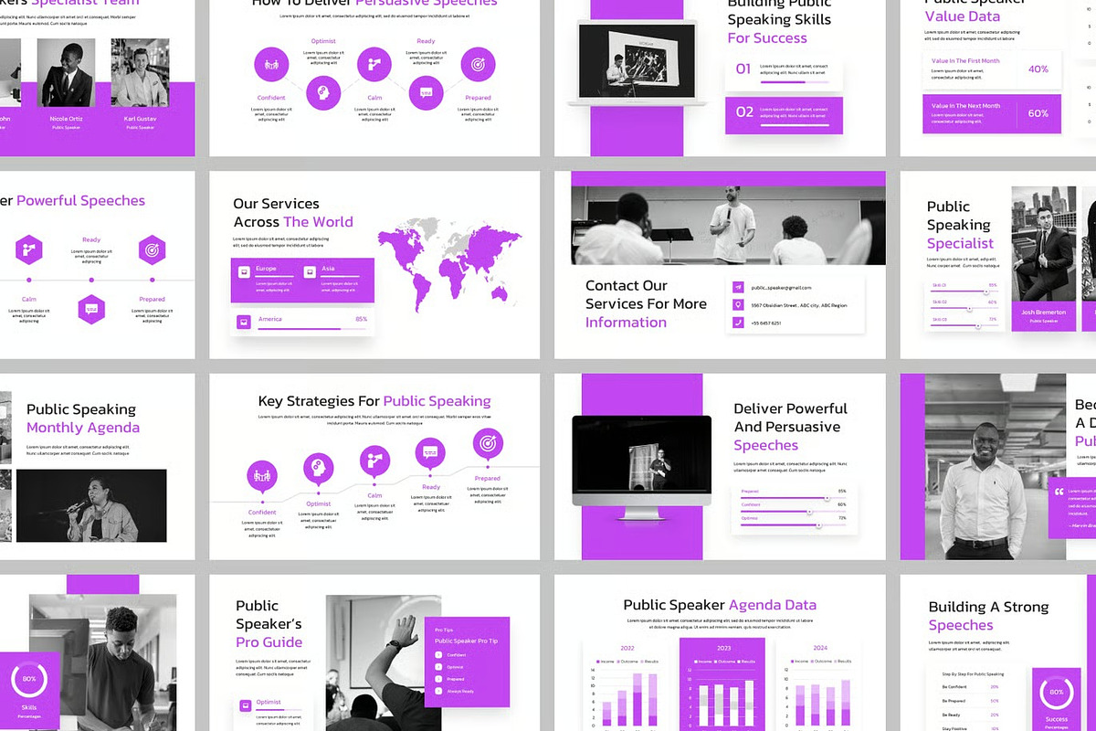 Purple Public Speaker Keynote, a Presentation Template by Fit-tee (Photo 2 of 2)