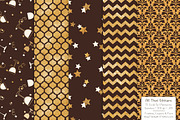 Chocolate Gold Foil Digital Papers, a Pattern Graphic by Amanda Ilkov (Thumbnail 4 of 4)