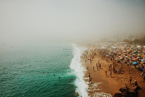 Perfect wave stock photo containing fog and mist