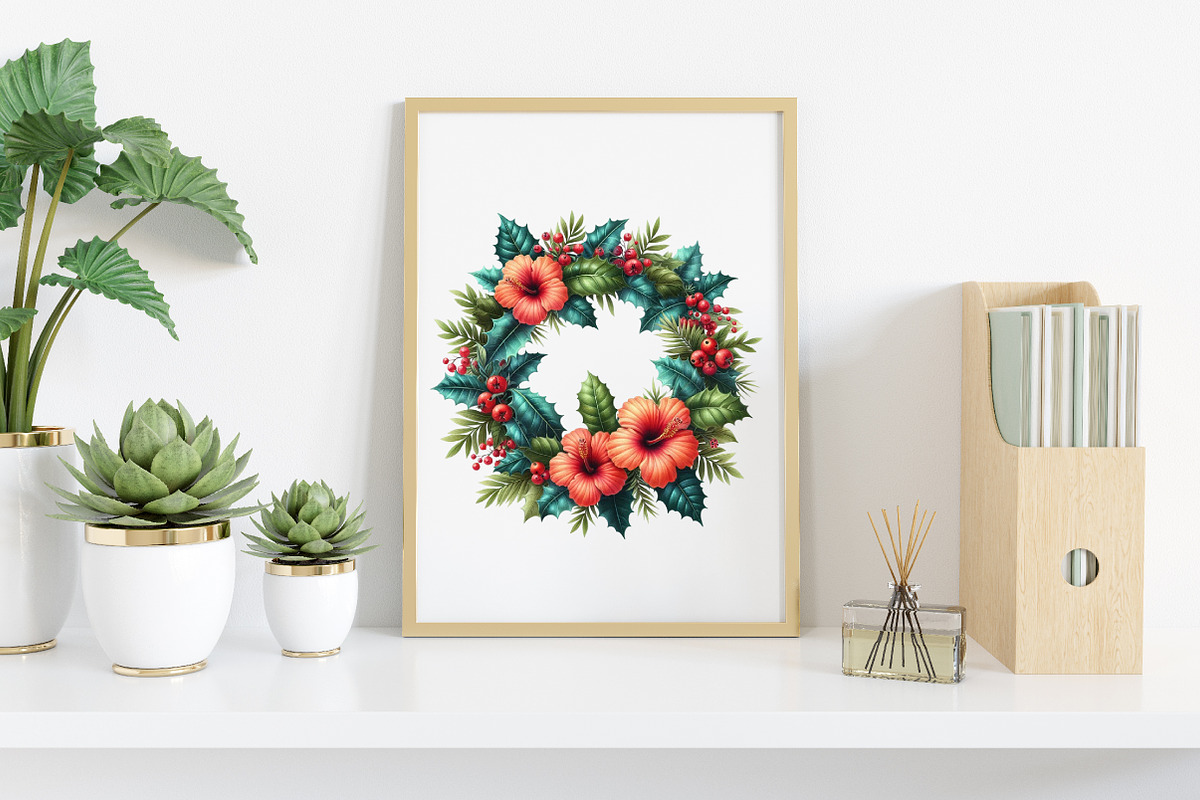 Watercolor Tropical Aloha Christmas, an Illustration by Canvas Craft (Photo 4 of 7)