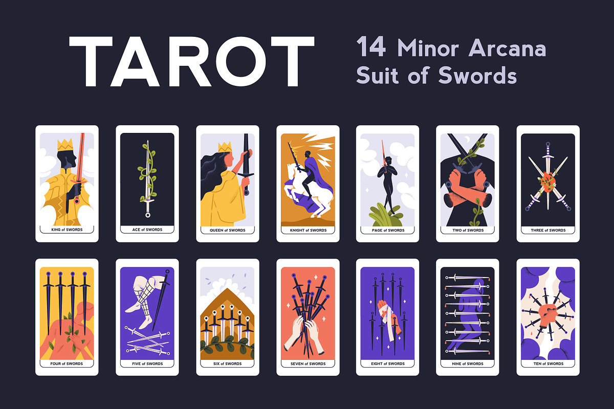 Suit of Swords tarot cards set, an Illustration by Good Studio (Photo 1 of 6)
