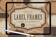 Label Frames Brush Set for Procreate, a Brush Add-On by AngelfishCreative (Thumbnail 1 of 6)