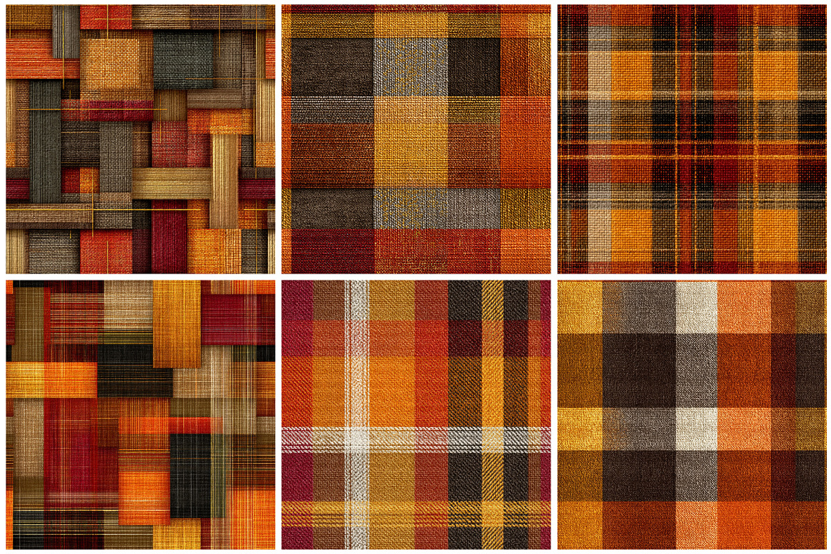 Orange Seamless Tartan Plaid Pattern, a Texture Graphic by CitraGraphics (Photo 3 of 7)