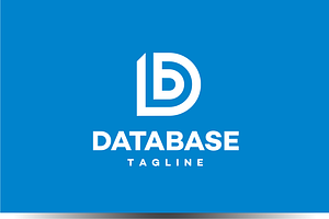 Database - Letter D B Db BD Logo