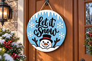 Let It Snow Door Hanger Svg, an Object Graphic by Libby Wishes (Thumbnail 2 of 4)