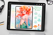 Neptune Watercolor Brushes, a Brush Add-On by Disyukov (Thumbnail 1 of 8)