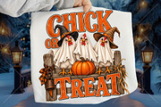 Chick or Treat Halloween PNG, a Seasonal Illustration by Canvas Craft (Thumbnail 1 of 6)