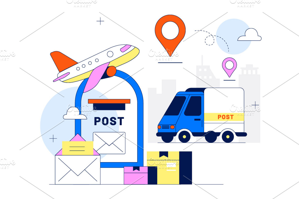 10 World Postal Day Illustration, a Person Illustration by denayunebgt (Photo 4 of 4)