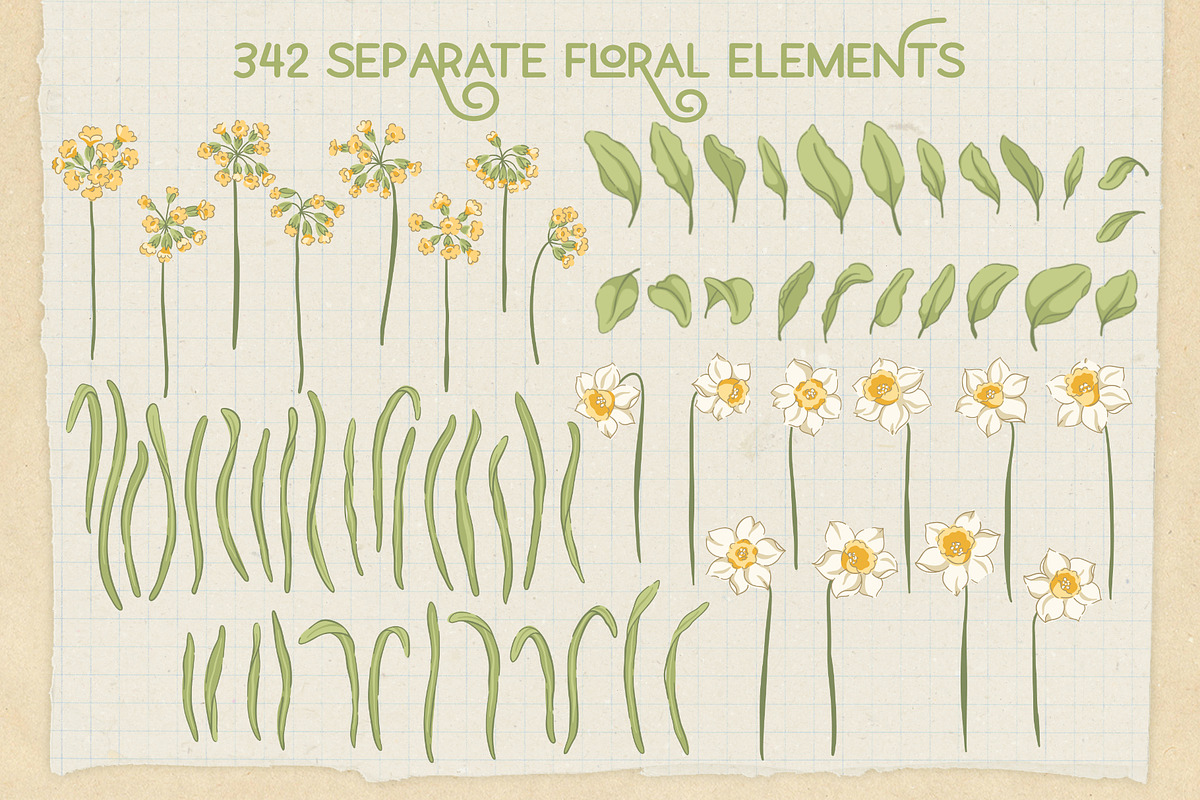 Vintage Spring Floral Patterns, a Pattern Graphic by PATTERNS etc. (Photo 16 of 19)