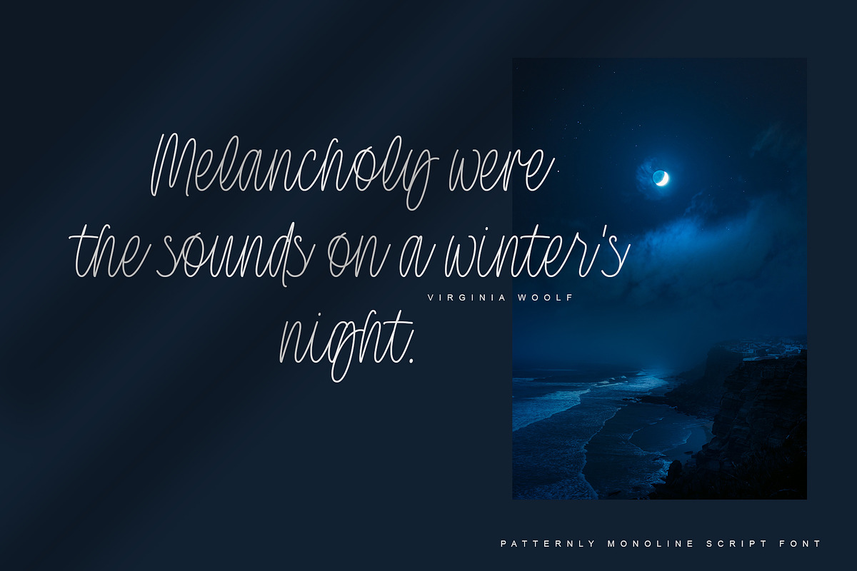 Patternly | Monoline Script, a Script Font by Lemonthe (Photo 8 of 9)