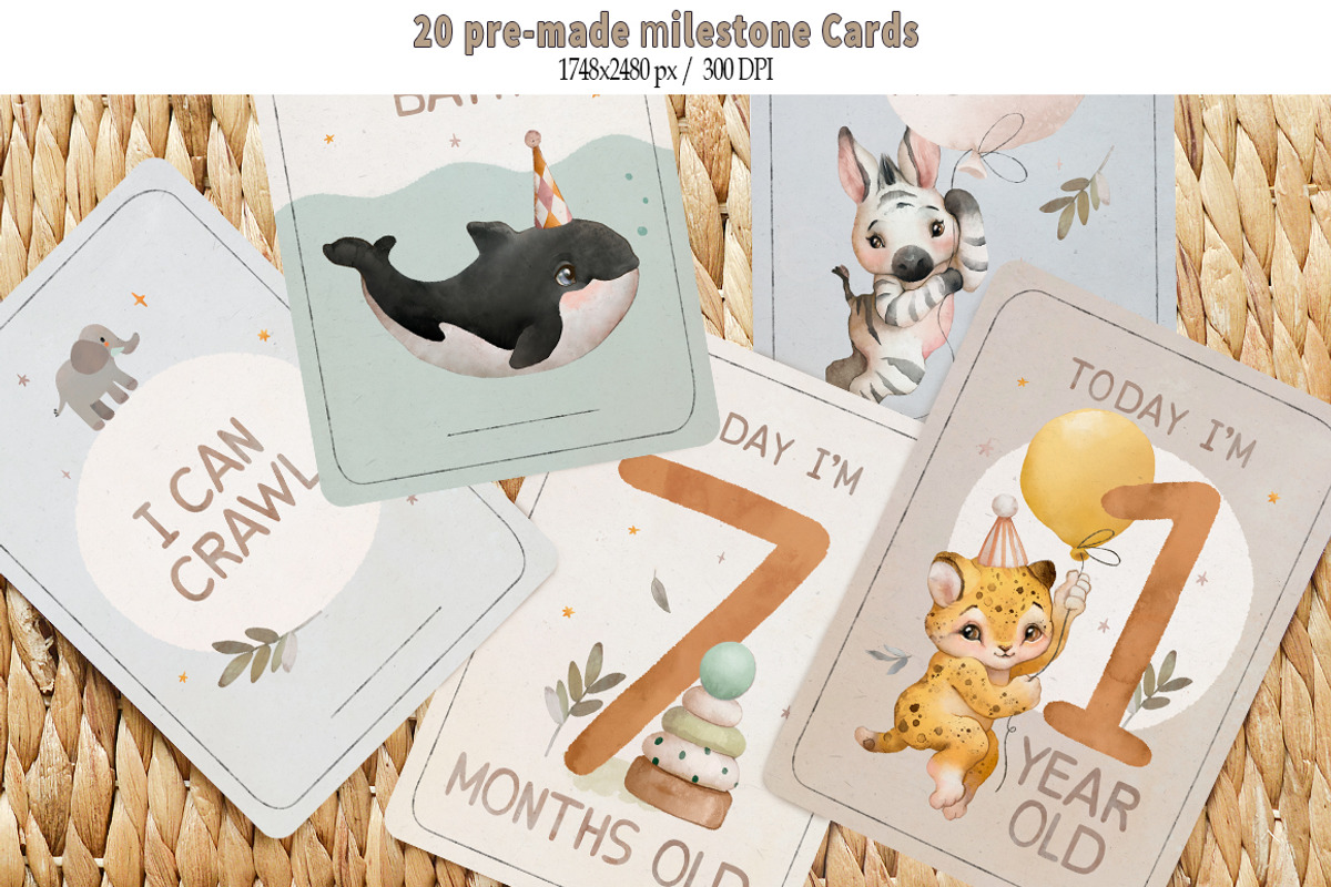 Boho baby Animal watercolor set, an Animal Illustration by TanyaSchuka (Photo 16 of 17)