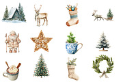 Nordic Christmas Clipart, an Illustration by Designworld (Thumbnail 3 of 6)