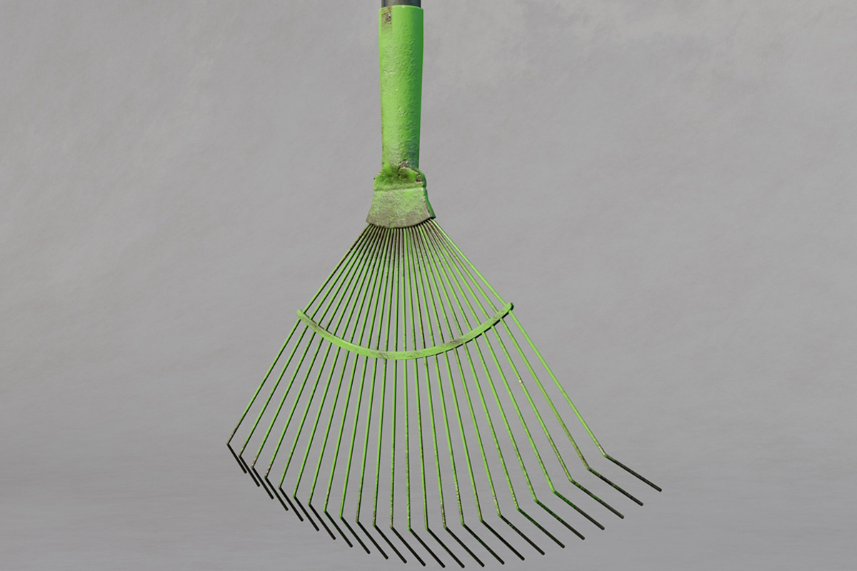 Leaf rake used, an Object 3D Model by mockupzz (Photo 3 of 8)