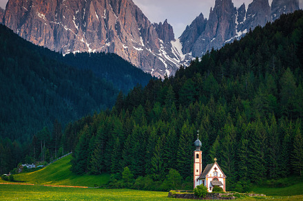 St Johann church on the green field, a Nature Photo by Alpine Dreams